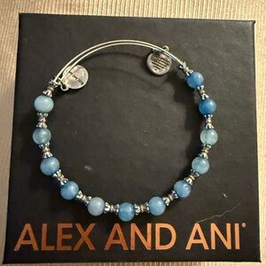 ⭐️ Alex and Ani: Silver and Blue Beaded Bracelet